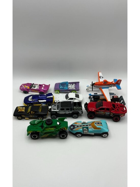 Other - Lot Of 10 Assorted Die-Cast Cars & Plane Toys Mixed Styles & Colors Collectible